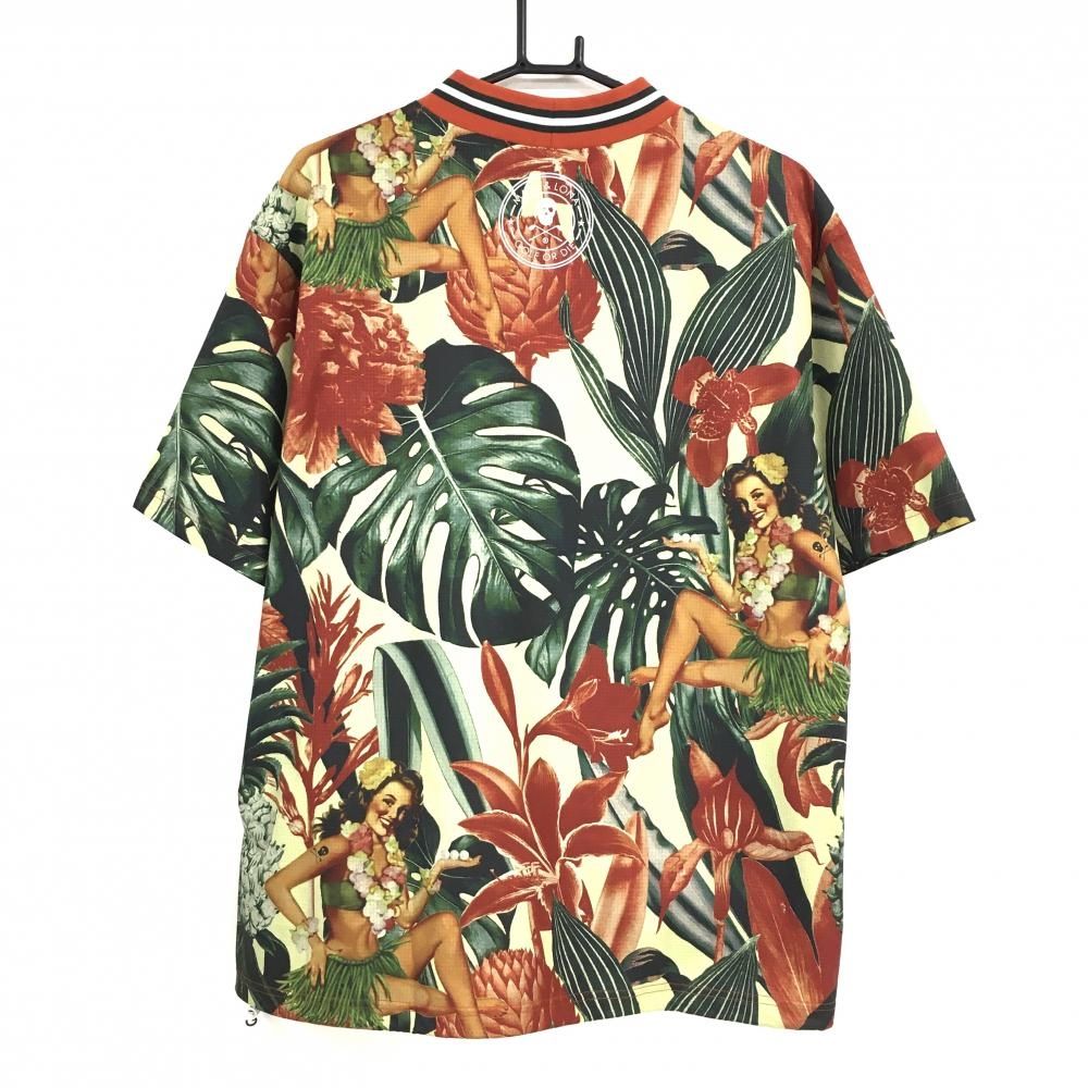 新品】マークアンドロナ 半袖ハイネックスニード グリーン×レッド