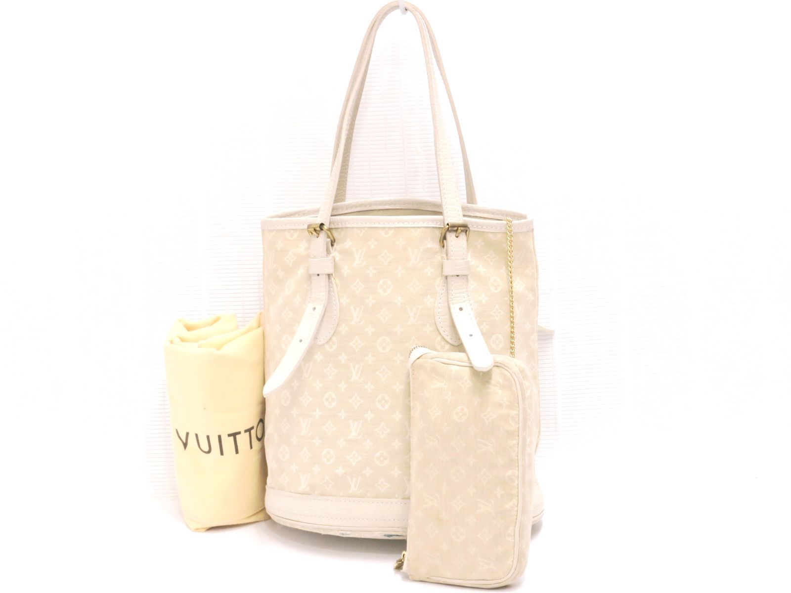 ルイヴィトン　モノグラムミニラン　バケットPM　ハンドバッグ　デュンヌ　M95316　LOUIS VUITTON　18678009