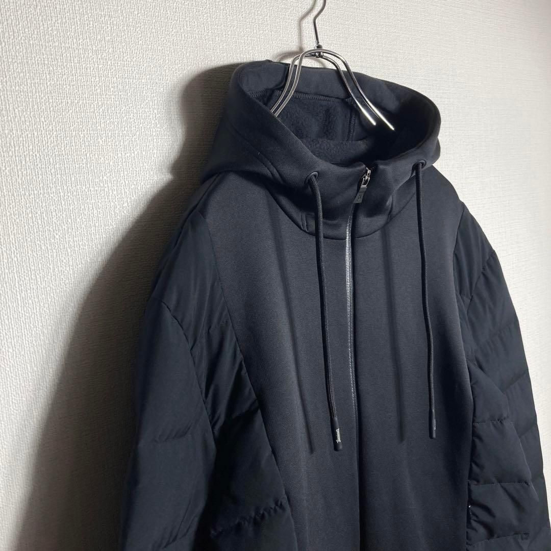 【極美品】ヘルノ　ダウン切り替えジップアップパーカー　サイズ52 極美品】ヘルノ ダウン切り替えジップアップパーカー サイズ52