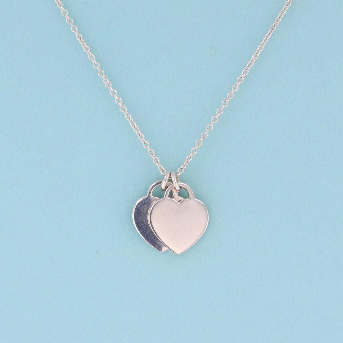 Tiffany & Co ティファニーダブル ハート タグ ペンダント