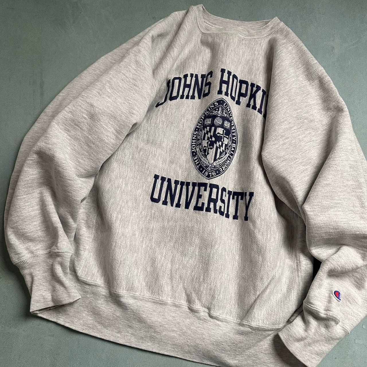90s champion RW JOHNS HOPKINS リバースウィーブ ボロ 3段プリント 