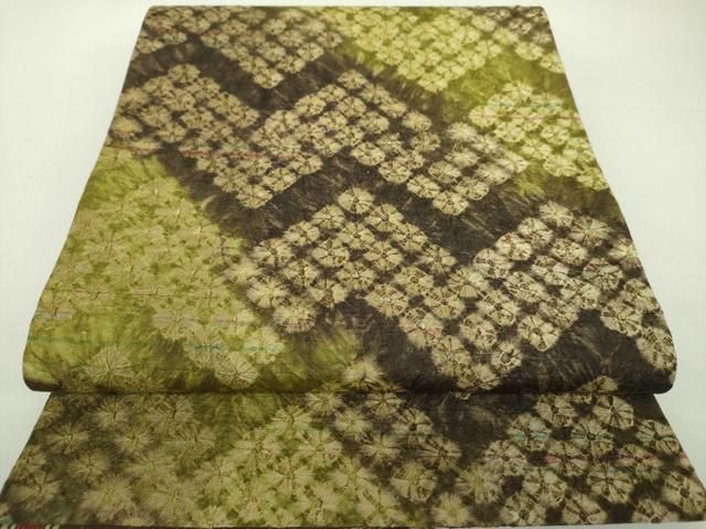 平和屋着物○菅原工房 菅原結作 漢方染紬 絞り 霞文 正絹