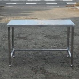1 業務用 ステンレス 作業台 W120 D60 H80cm 厨房 3方枠 ビールサーバー台 アングル脚