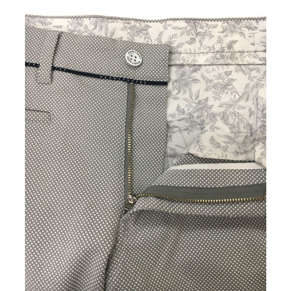 メンズ パーリーゲイツ PEARLY GATES パンツ 4(M) ライトグレー 小紋柄