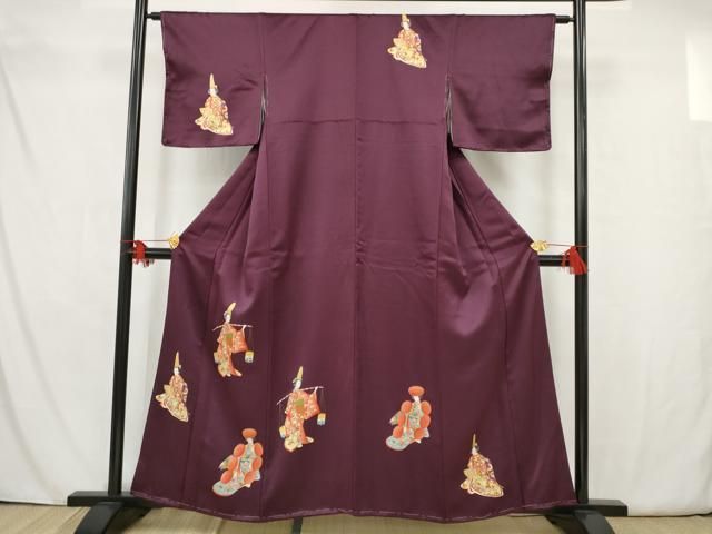 平和屋着物○訪問着 風景人物シルエット 暈し染め 正絹 逸品 CAAV6621vf