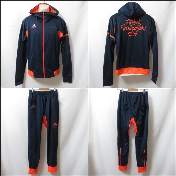 古着 メンズM adidas/アディダス ジャージ 上下セット パーカー