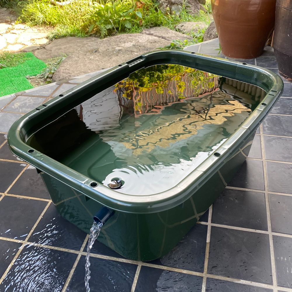 【新仕様】メダカ飼育ケース 75㍑黒x4個 オーバーフロー加工済 金魚飼育容器 メダカ飼育容器 75 4㍑ 黒 1個 オーバーフロー加工済 即決・即納