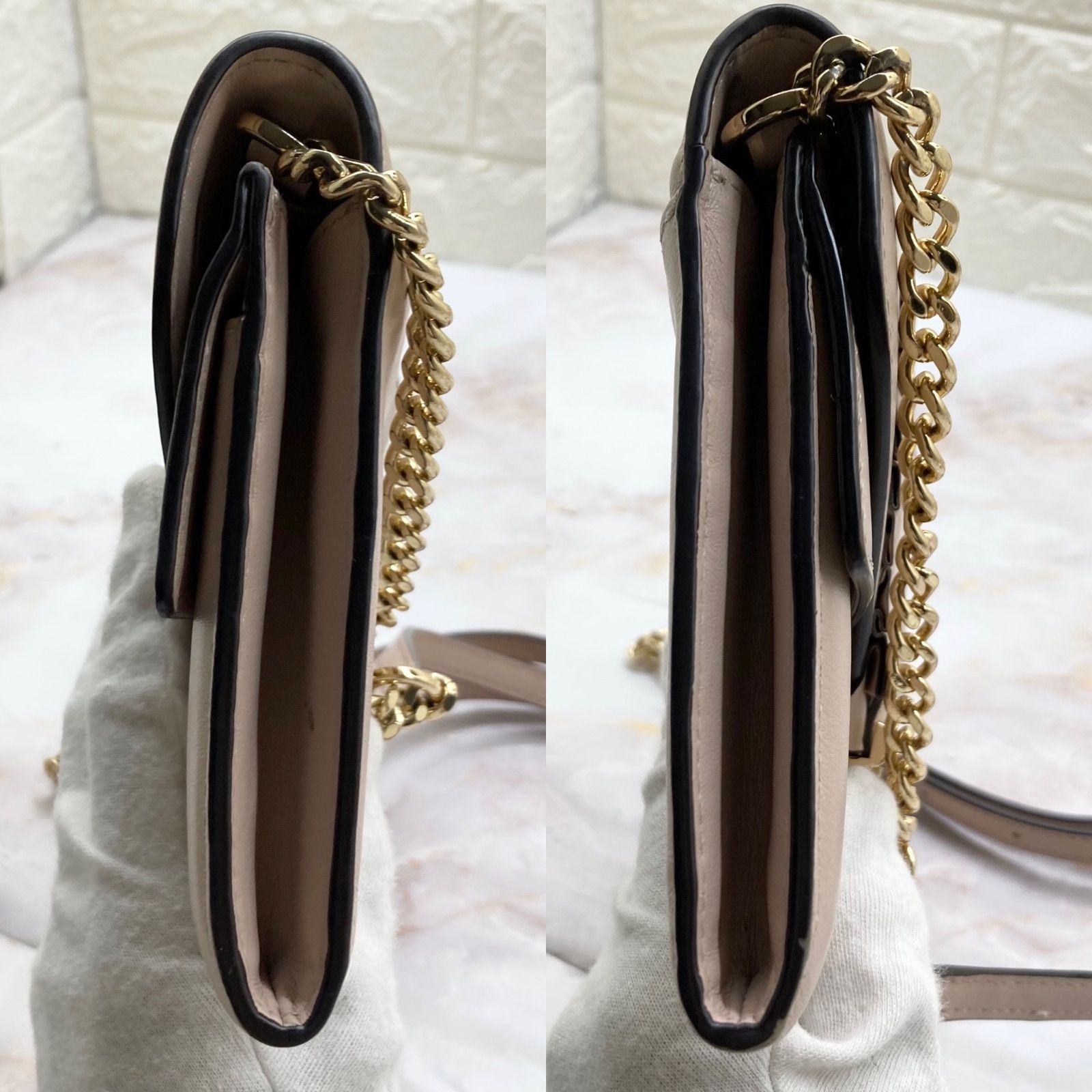 MICHAEL KORS ❣️マイケルコース レザー フリル チェーン