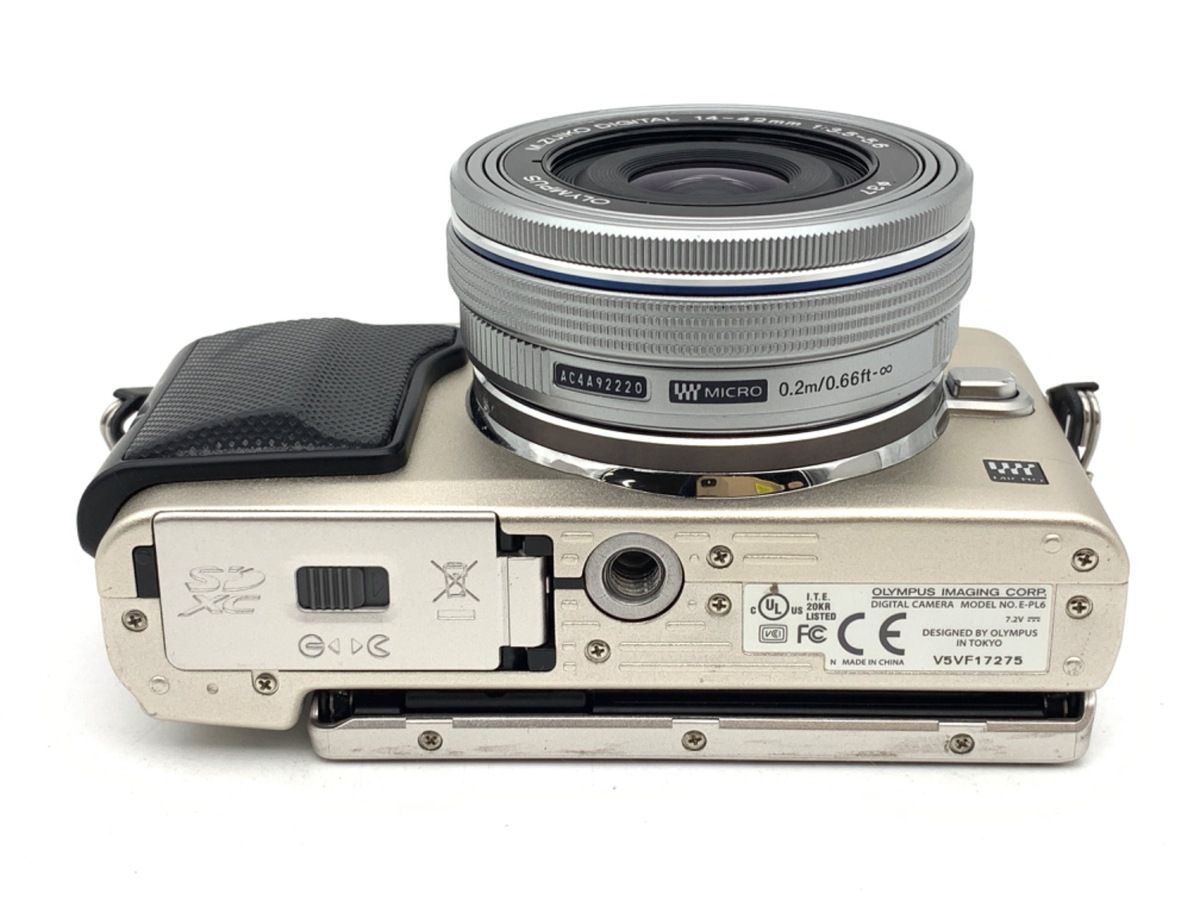  並品 オリンパス PEN Lite E PL 6 14 42 mm EZ レンズキット シルバー ミラーレス一眼 デジタルカメラ