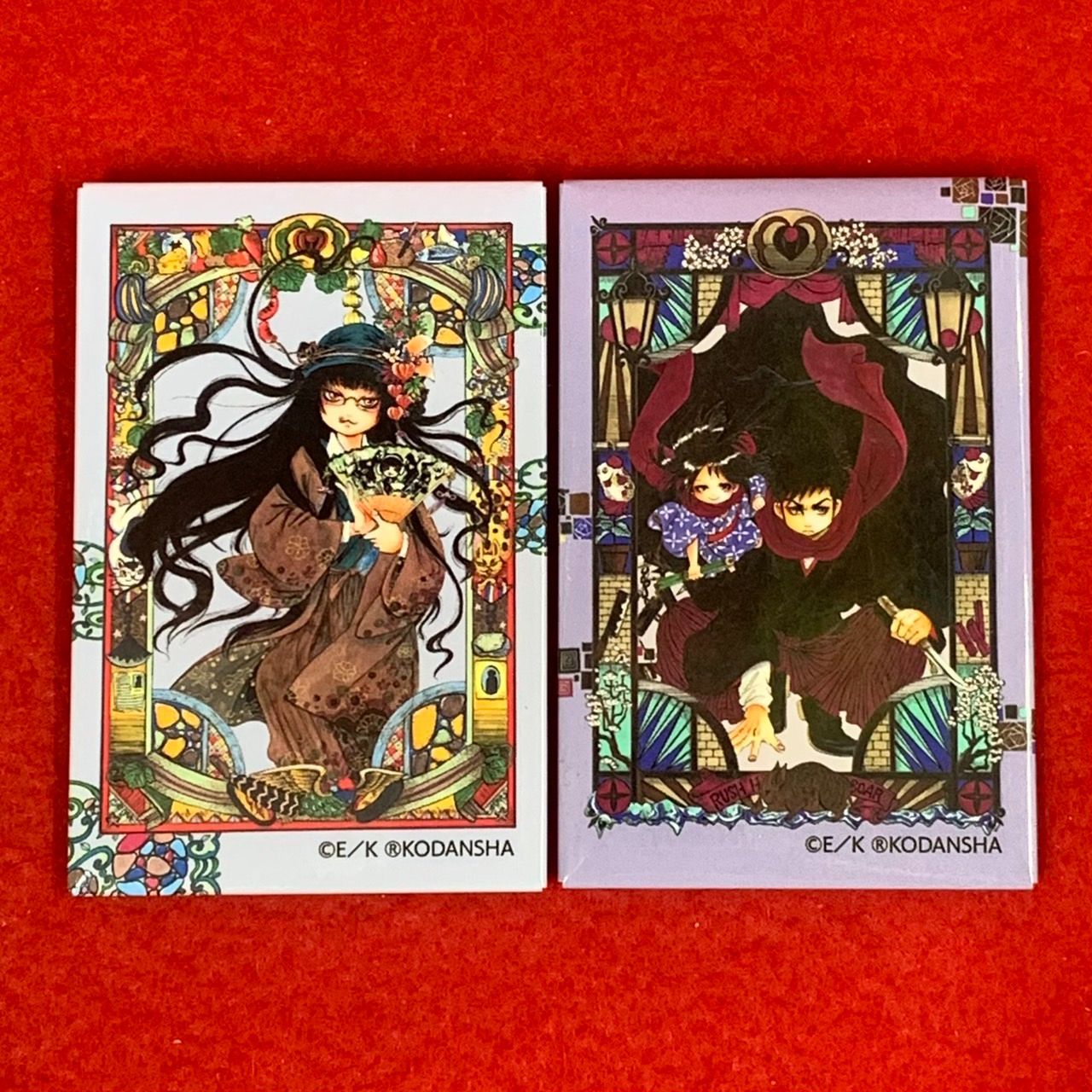 鬼灯の冷徹　ほおずきのれいてつ　コミックス表紙イラスト缶バッジ　ver.A B 鬼灯の冷徹 ほおずきのれいてつ コミックス表紙イラスト缶バッジ