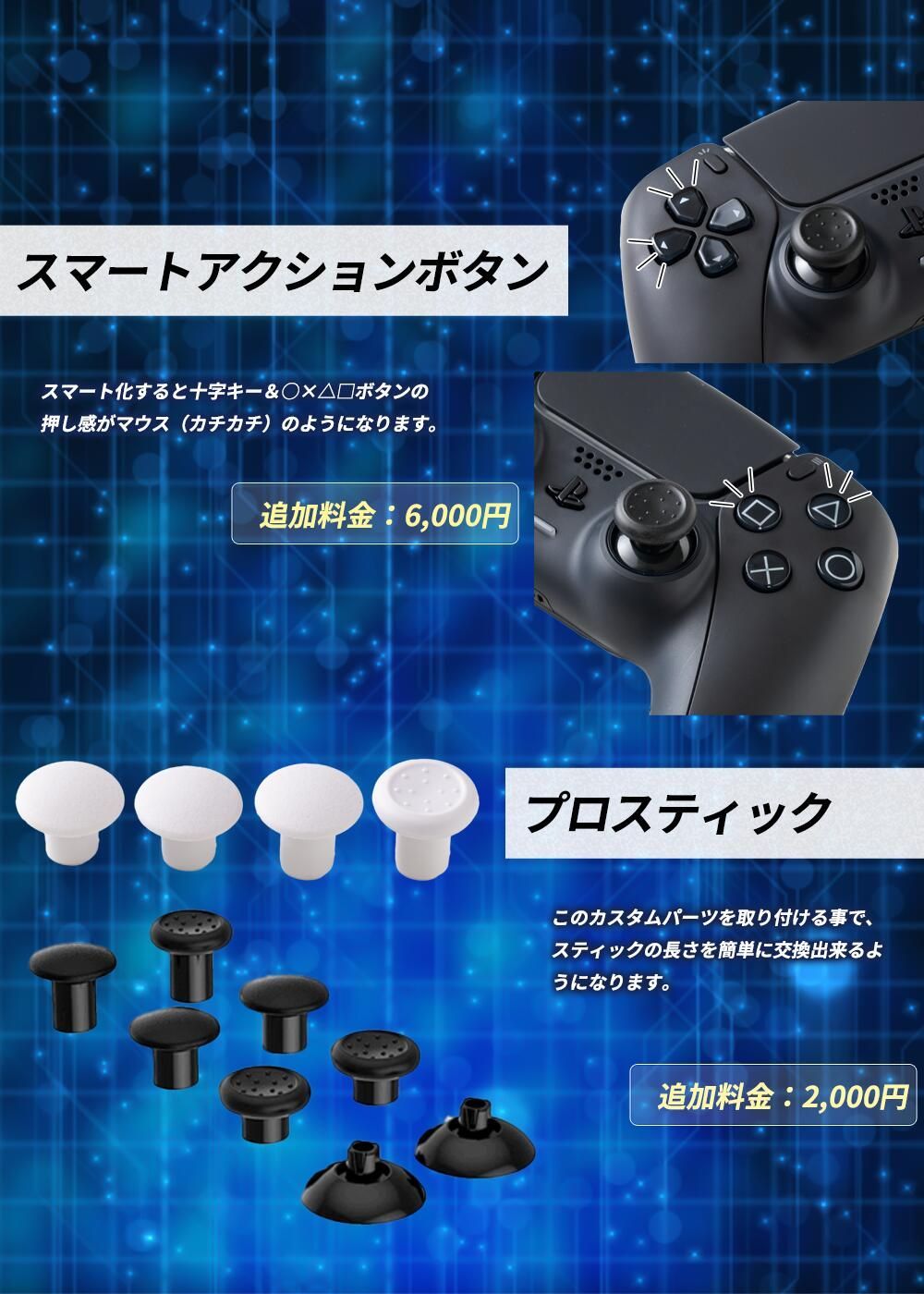 PS5 DualSense カスタム Unretroスマートトリガー 背面パドル - テレビ