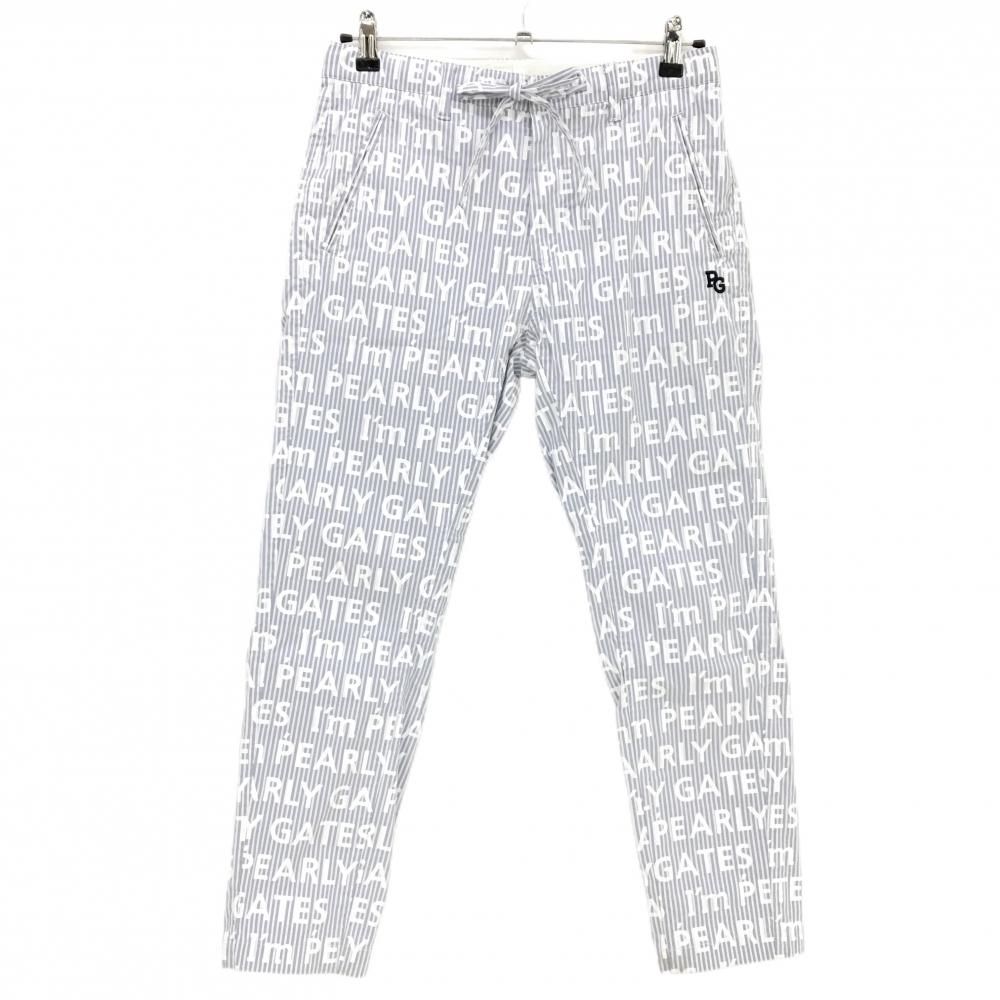 ☆特価☆パーリーゲイツ パンツ 白×ライトブルー ストライプ ☆特価☆パーリーゲイツ パンツ 白×ライトブルー ストライプ