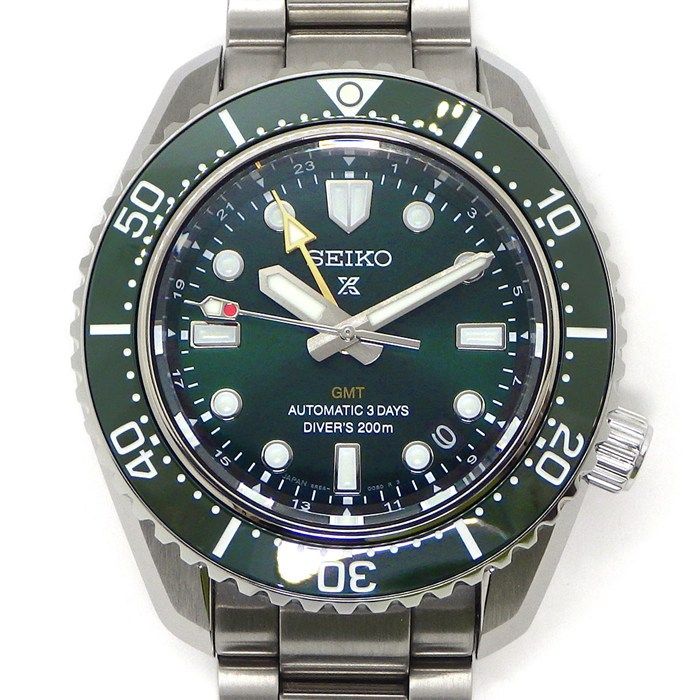 セイコー SEIKO 腕時計 プロスペックス ダイバー スキューバ SBEJ009|6R54-00D0 ダイバーズ 1968 ヘリテージ GMT デイト 夜光インデックス 夜光針 サンレイ グリーン文字盤 SS セラミック 自動巻き