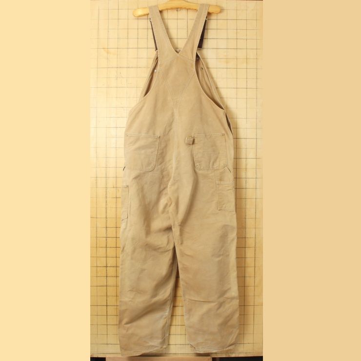 90s USA製 carhartt カーハート ダブルニー ダックオーバーオール 