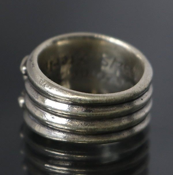 CHROME HEARTS 銀座店 クロムハーツ ダガーリング パヴェブルーサファイヤ 指輪 メンズ シルバー SV925 約16号 100637