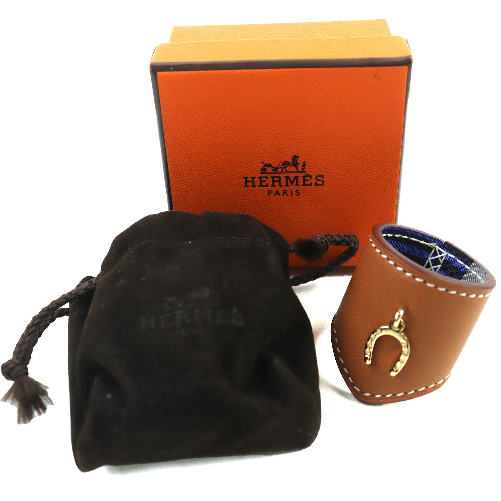 △HERMES エルメス ポルトボヌール レザー シルク マロンアルザン ゴールド金具 スカーフリング 箱 保存袋付き フランス製 レディース 大人気 オススメ◎