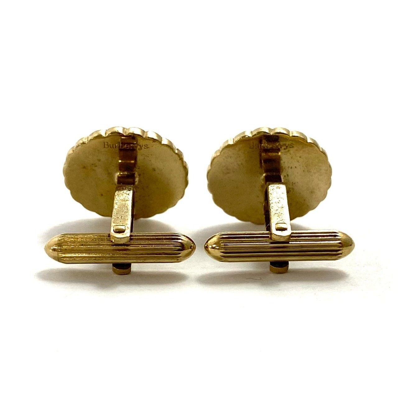 Burberrys ゴールドカフリンクス BURBERRY Cufflinks Gold Plated Authentic Used T22571 | eBay
