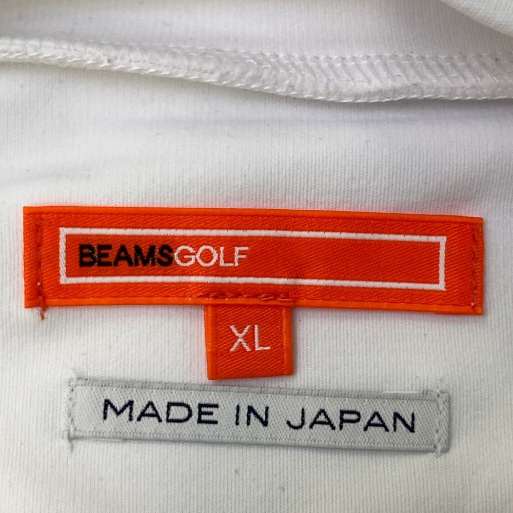 サイズ：XL BEAMS GOLF ビームスゴルフ  長袖モックネックTシャツ  ホワイト系 [240101442153] ゴルフウェア メンズ ストスト BEAMS GOLF ビームスゴルフ 長袖モックネックTシャツ ホワイト系