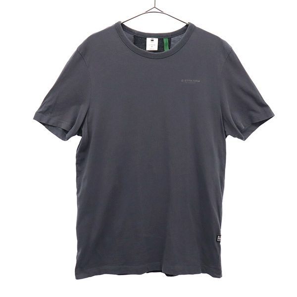 ジースターロウ プリント 半袖 Tシャツ M グレー G-STAR RAW ロゴワッペン メンズ 【中古】  【230813】 メール便可