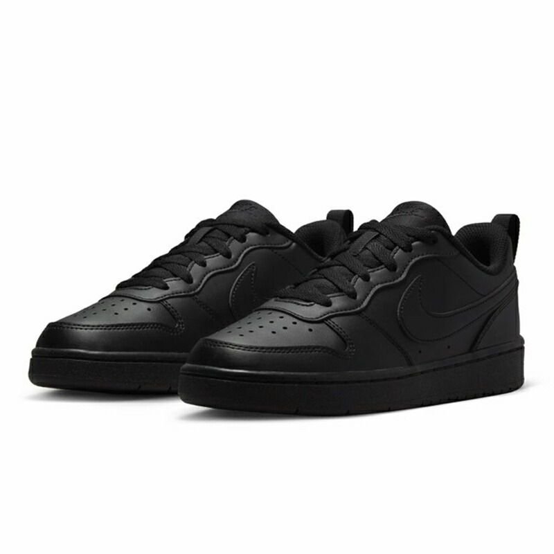 お買い得，送料無料 ナイキ ジュニア スニーカー 運動靴 NIKE コートボロー LOW リクラフト GS ひも靴 22.5-25.0cm 子供靴 ジュニアスニーカー 運動靴 キッズスニーカー スポーツ シューズ 黒 オールブラック 子ども ス スニーカー
