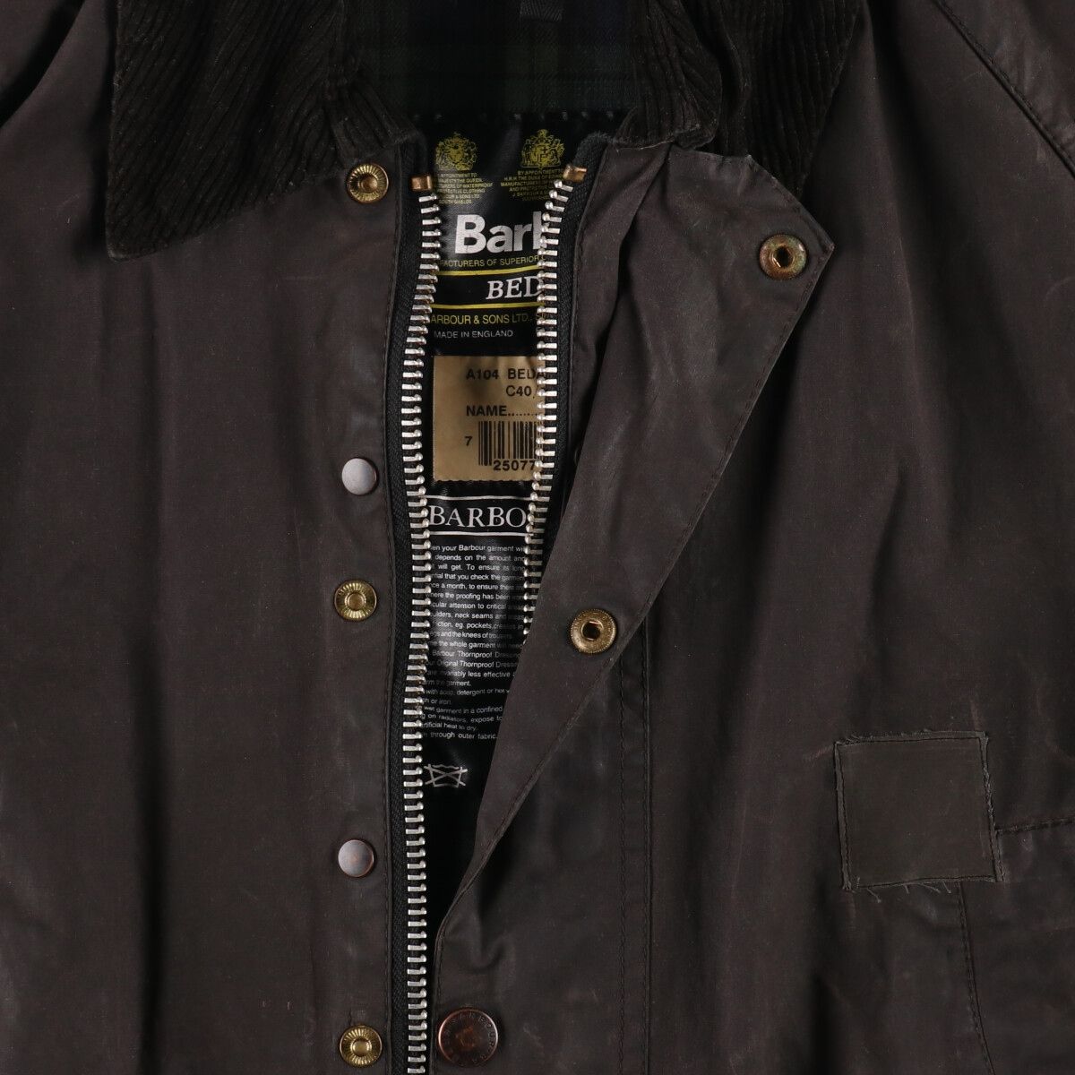 古着 80~90年代 バブアー Barbour BEDALE ビデイル 旧3ワラント ワックスコットン オイルドジャケット 英国製 C40  メンズM相当/evb007761 - メルカリ