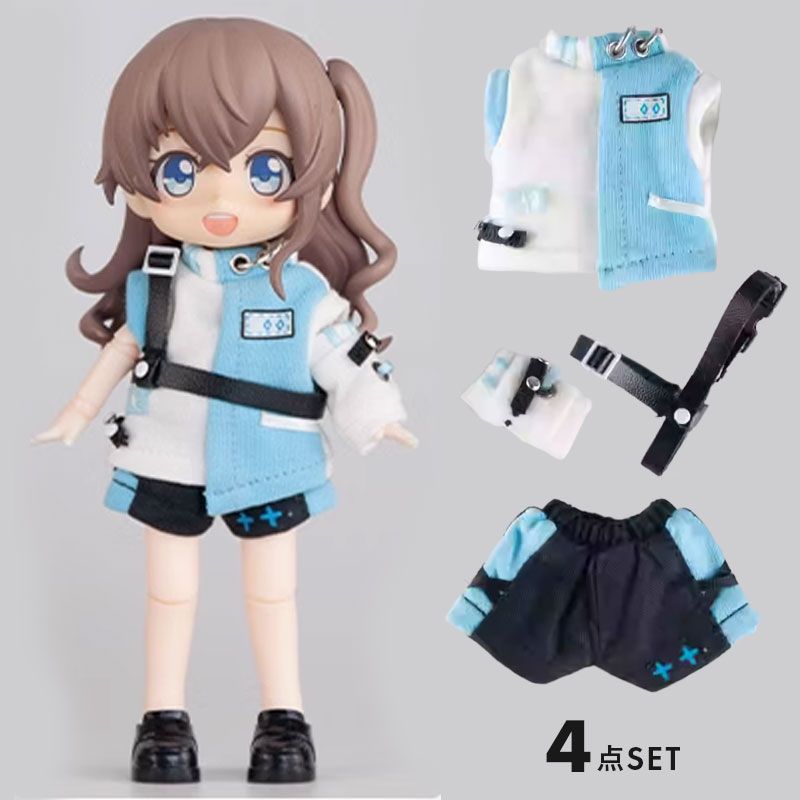 オビツ11 ドール服 サックス4点セット ob11 撮影小物 ぬい撮り