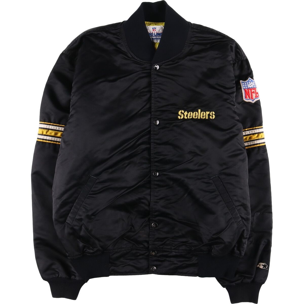 古着 90年代 スターター Starter PRO LINE NFL PITTSBURGH STEELERS ピッツバーグスティーラーズ ナイロンスタジャン|eaa548657