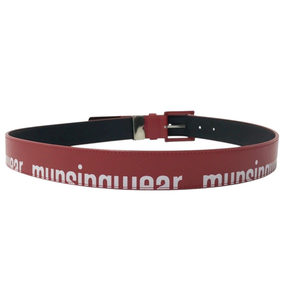 ☆マンシング⛳️新品未使用☆レッド☆ＬＬ MUNSING WEAR マンシングウェア ベルト ロゴ レッド系