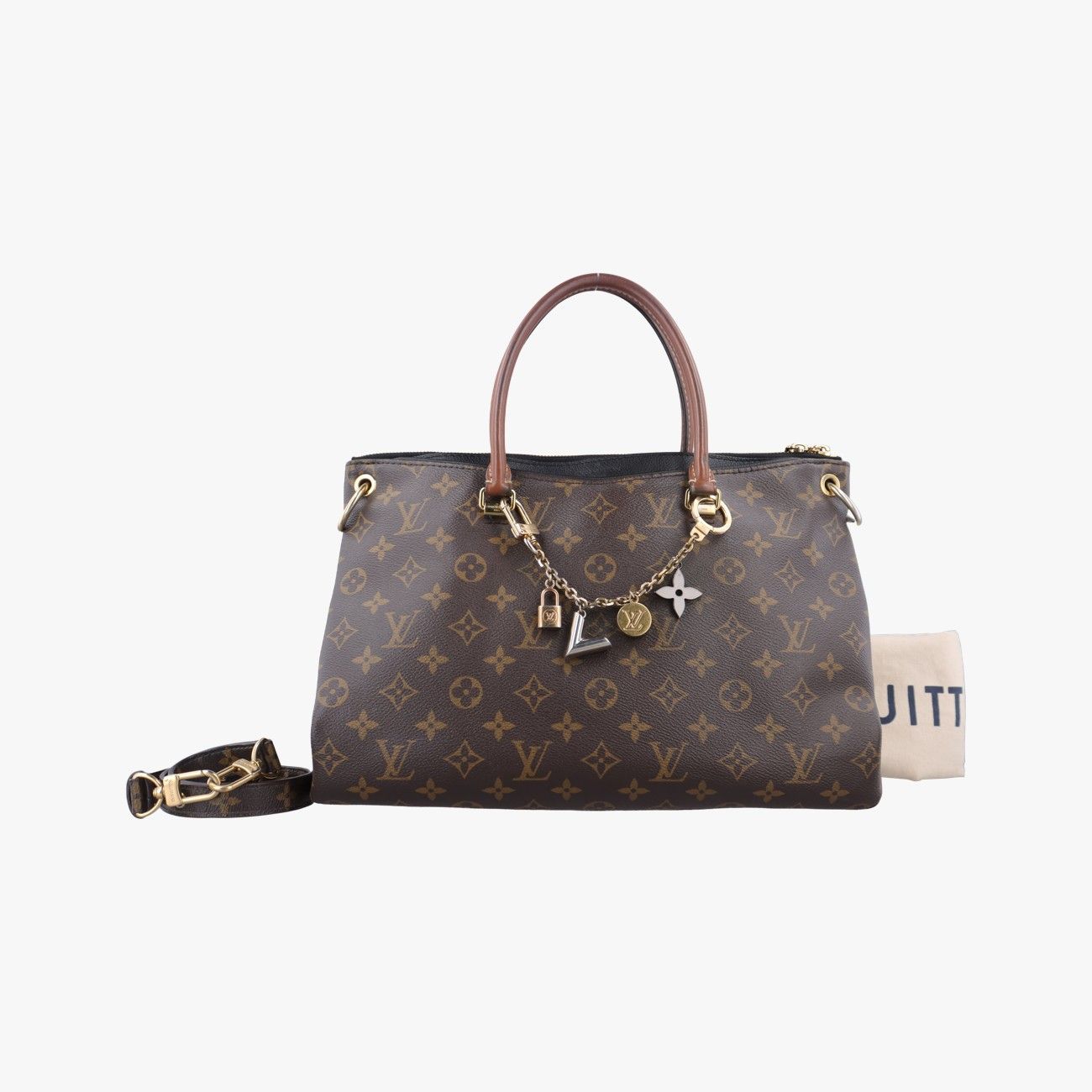 ルイヴィトンLouis Vuittonパラスモノグラム|ブラウン系×ノワールモノグラムキャンバス×カーフレザーM41064SN2115