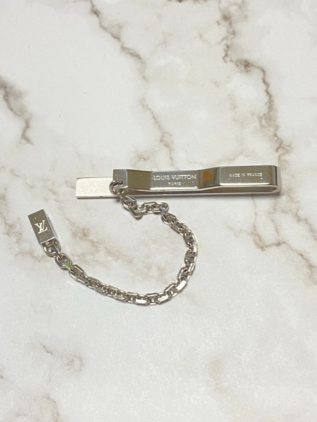 Louis Vuitton タイピン チェーン付き LOUIS VUITTON ルイヴィトン ネクタイピン タイピン タイクリップ