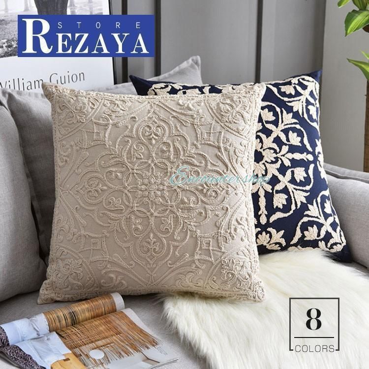 クッションカバー おしゃれ 座布団カバー 背当てカバー 四季兼用 シンプル リビング リゾートクッションカバー 装飾枕 インテリア雑貨 新生活 新築祝い