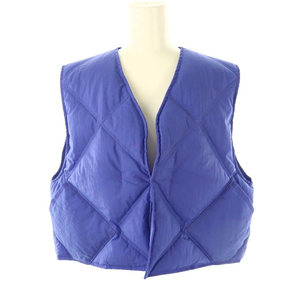 ミフュー miffew DOUBLE STITCH DOWN VEST ダウンベスト 前開き ジャケット ナイロン 2 パープル /NR ■OS