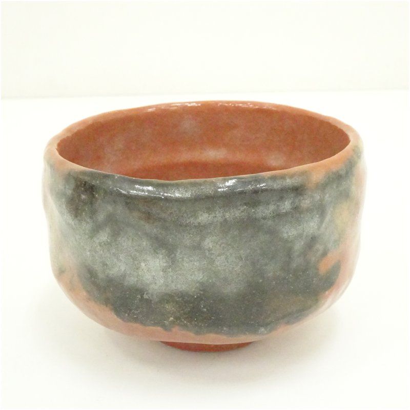 佐々木松楽造 赤楽茶碗 銘 常磐 前大徳 高橋悦道書付 共箱 茶道 抹茶 おしゃれ 抹茶茶碗 抹茶碗 和食器 レトロ 茶器 骨董 茶わん 茶会 茶の湯 楽焼