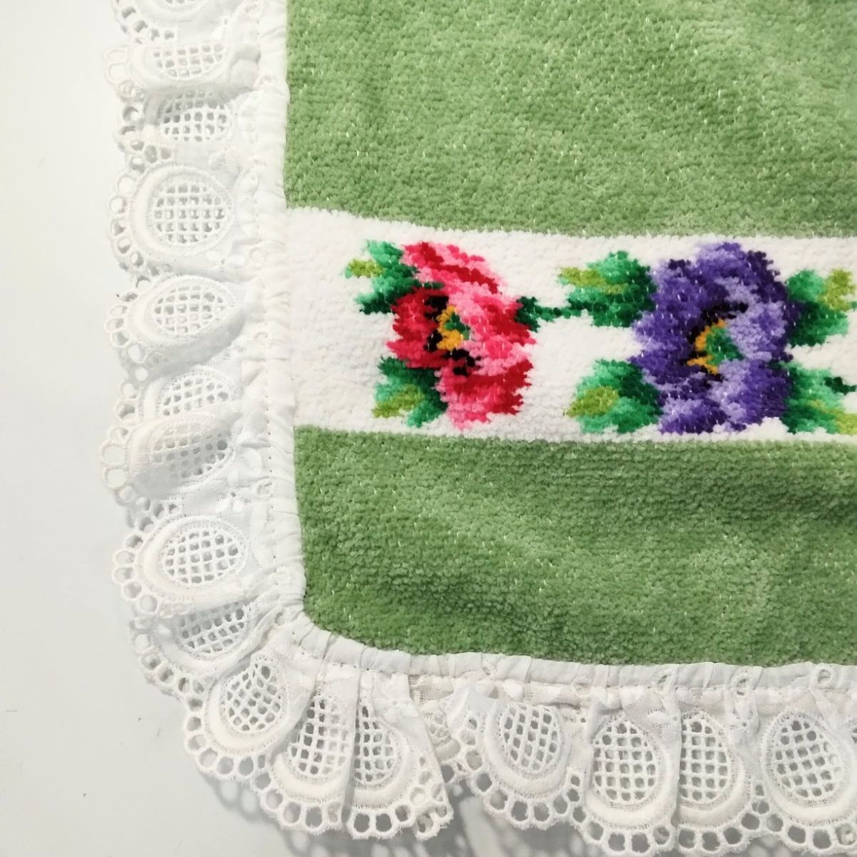 FEILER フェイラー 花柄刺繍 エプロン 緑 《NO 00949》 - メルカリ