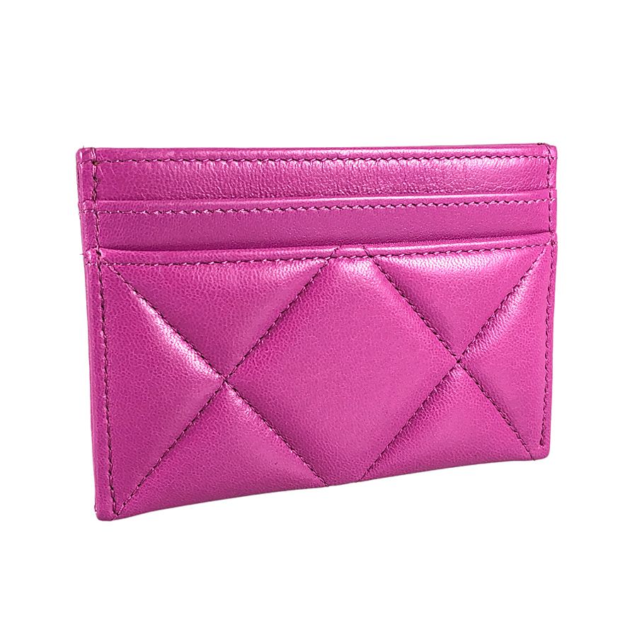 シャネル CHANEL 19 ココマーク ゴールド金具 パープル ラムスキン 