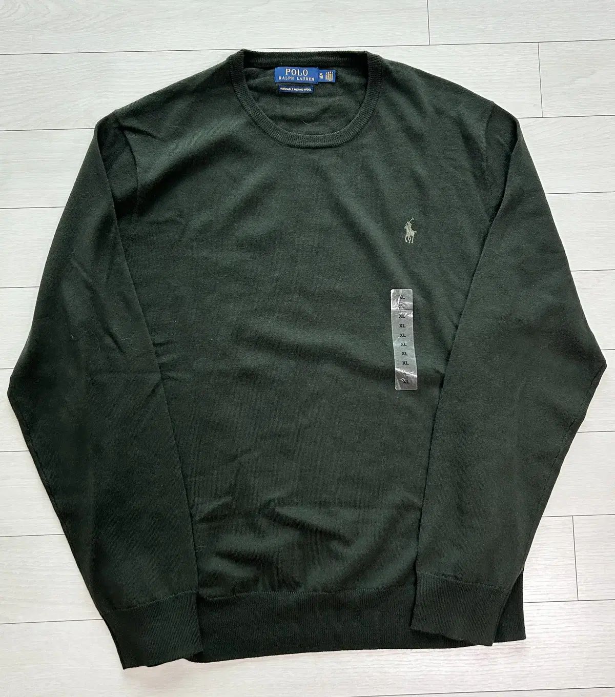 ポロ Ralph Lauren ラルフローレン メリノウール シャツ オリーブ XL サイズ