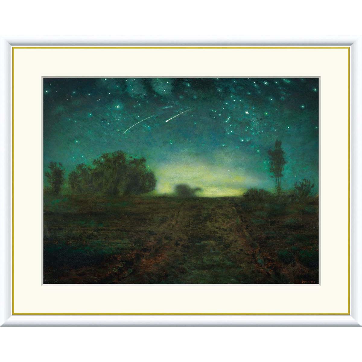絵画 世界の名画 星の夜 ジャン＝フランソワ・ミレー 額入り