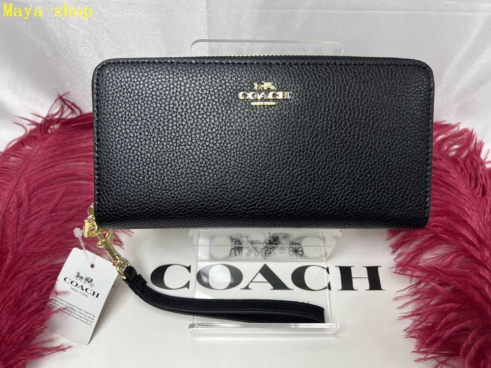 コーチ COACH 長財布 財布 ペブルド レザー ラウンドジップ アウトレット  ストラップ付 レディース ウォレット 新作 プレゼント 父の日母の日財布 レディース ファッション 新品未使用 ブランドC4451 A215 4G6QD