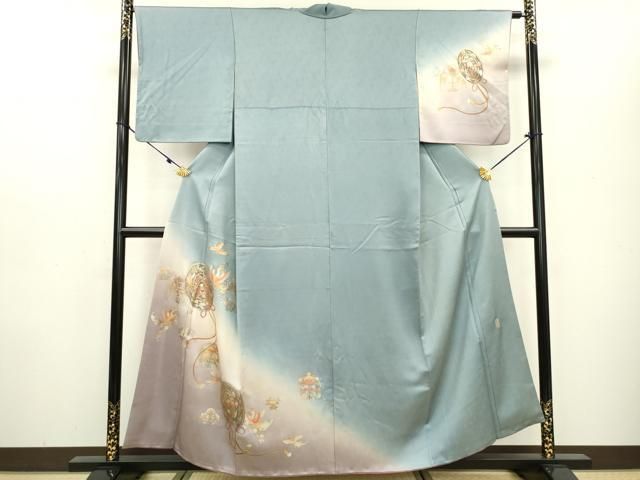 付下げ 和田光正 鳳凰 霞模様 金彩 華柄 NK-1079 付下げ 和田光正 鳳凰 霞模様 金彩 華柄 NK-1079 レディース