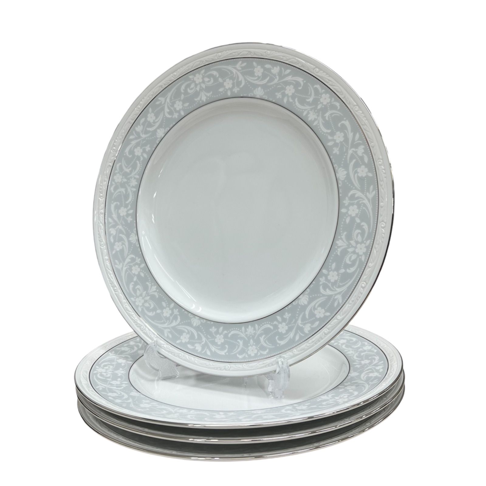 Noritake 4枚セット White Scapes Glenrose Platinum 4294 27cm 