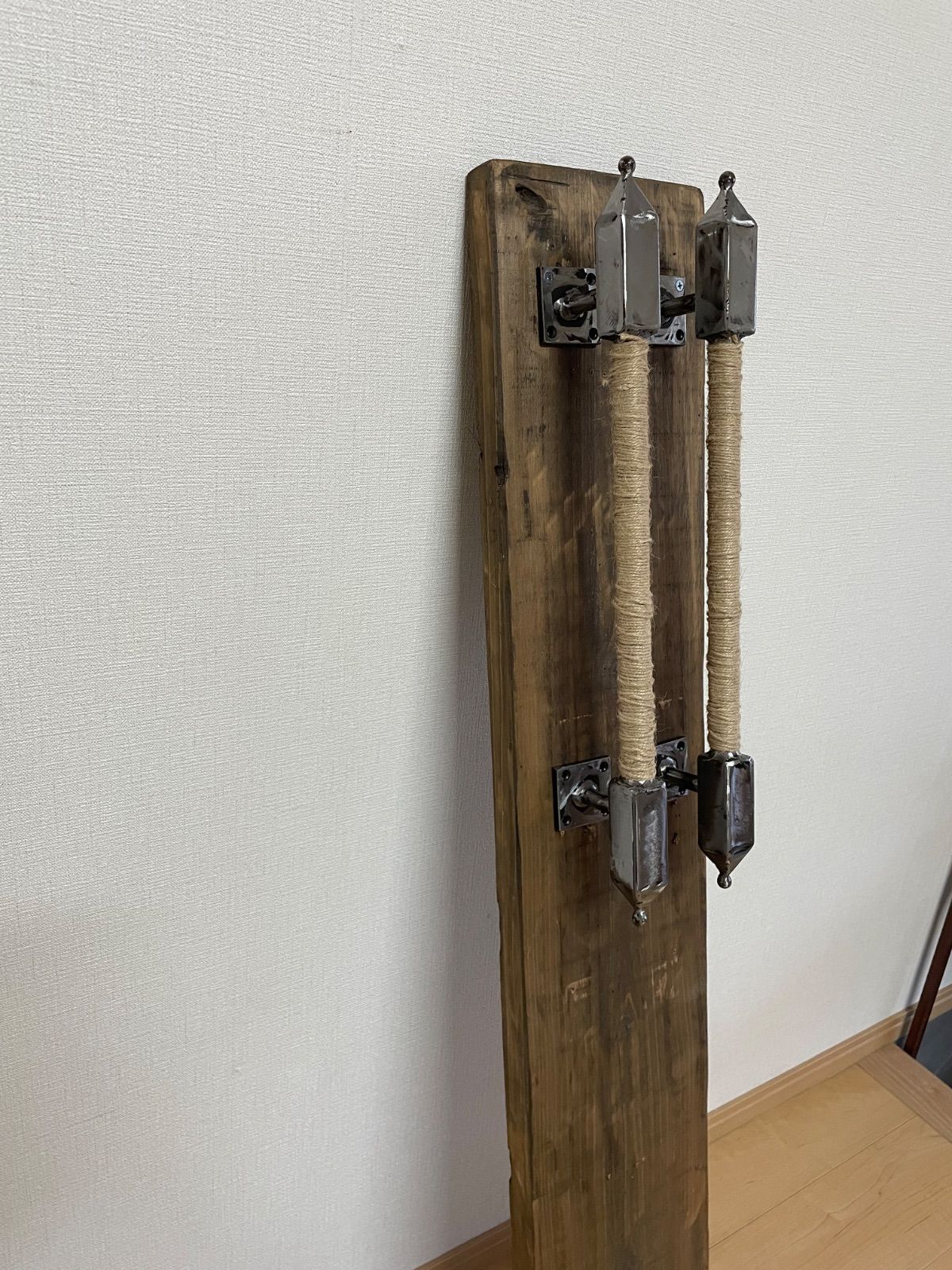 アイアン家具 雑貨 取手 ドアノブ ドアハンドル 鉄 扉 2本セット アイアンバー