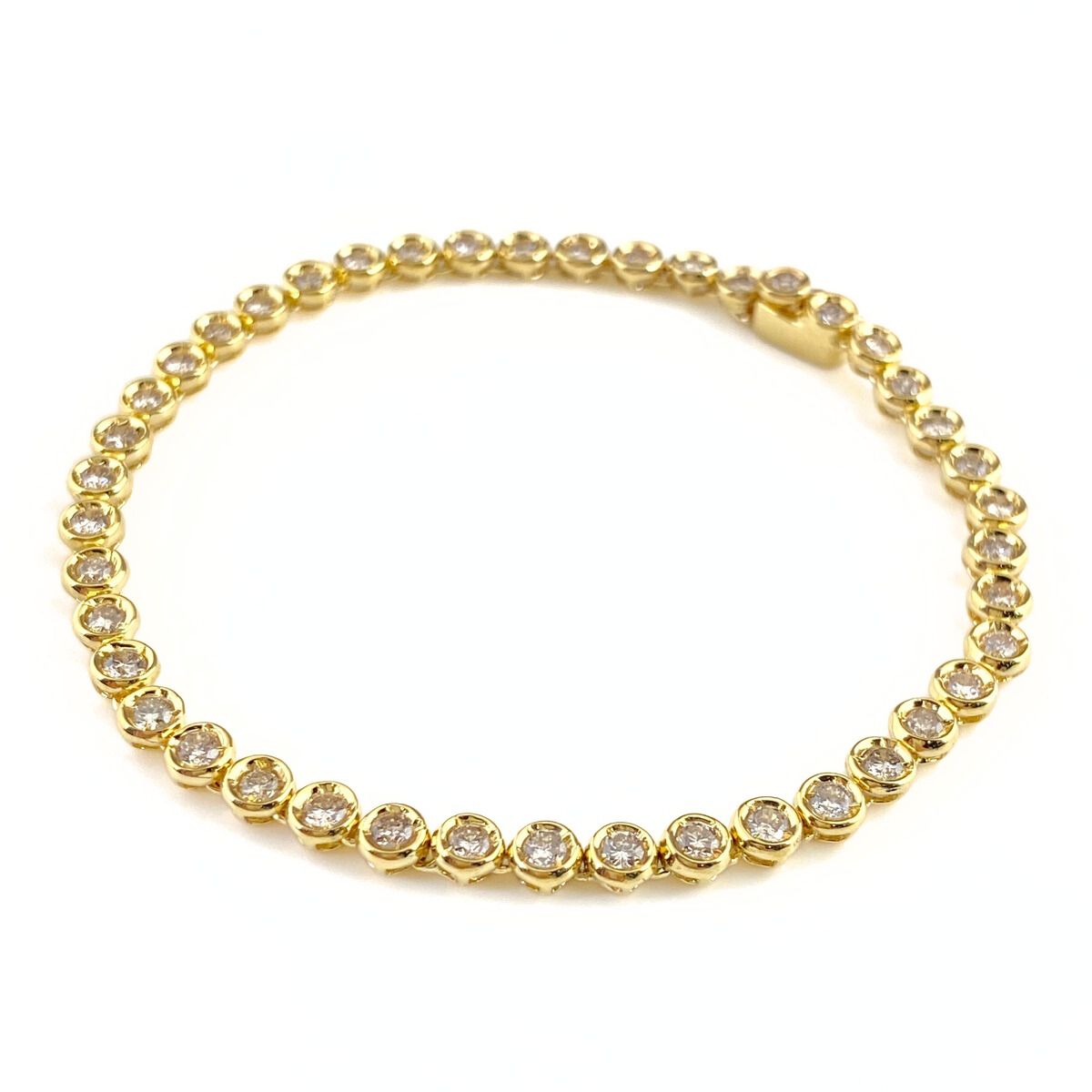 メレダイヤ デザインブレスレット YG イエローゴールド 腕輪 ブレスレット K18 ダイヤモンド レディース