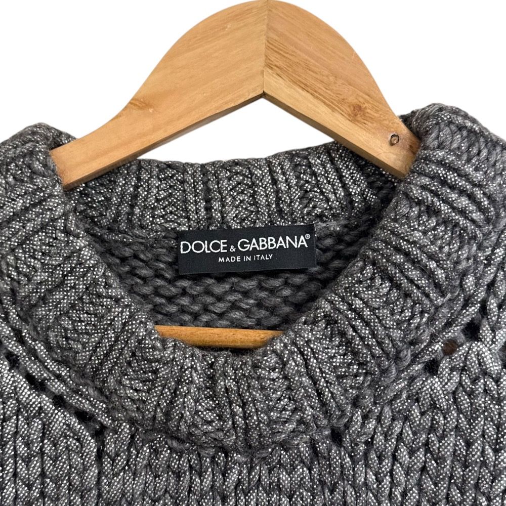 【DOLCE&GABBANAアルパカ混毛ハイネックウールニットМ】古着 美品 DOLCE&GABBANA ドルチェ&ガッバーナ アルパカブレンド 長袖