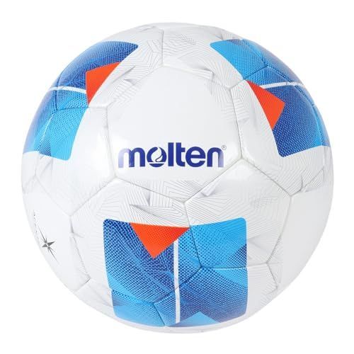 ホワイトxブルー モルテン(molten) ヴァンタッジオ4900 芝用 サッカー 5号球 検定球 F5N4900