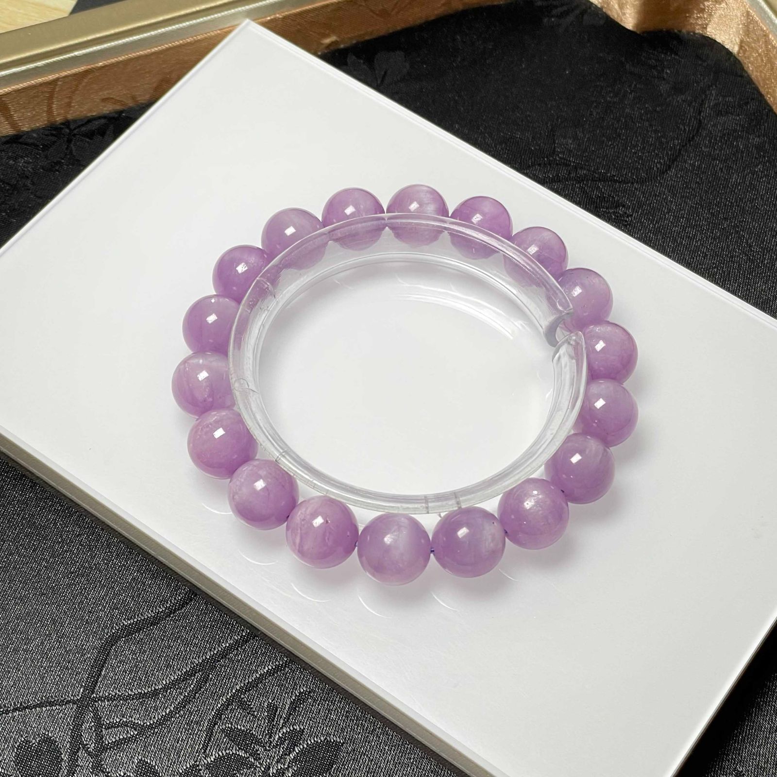 10%OFF 天然美品☆【クンツァイト】☆ブレスレット 天然石B 11.5-11.8