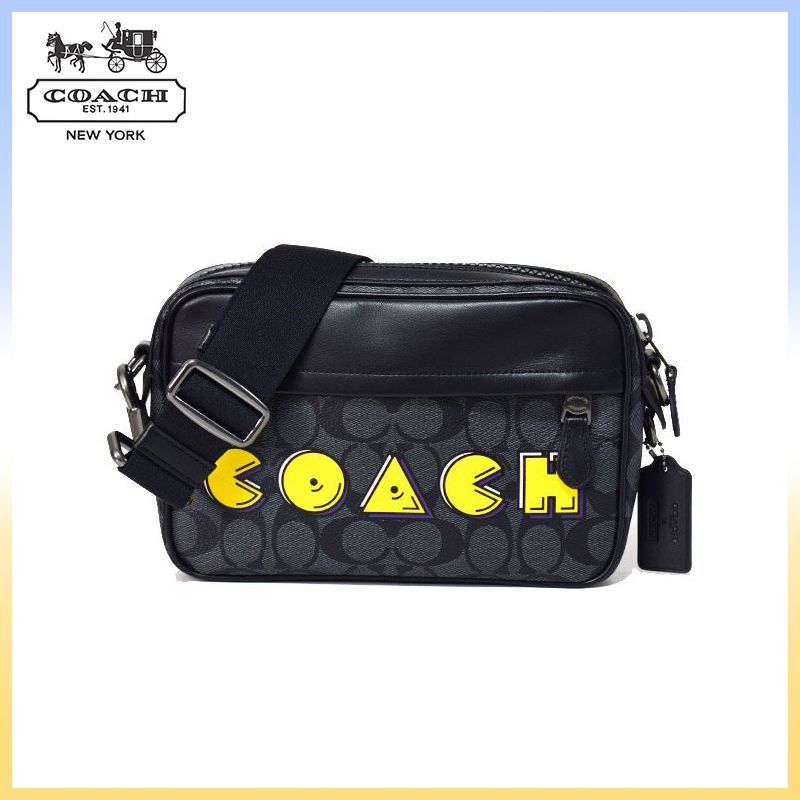 COACH コーチ メンズ コーティングキャンバス カーフレザー マン