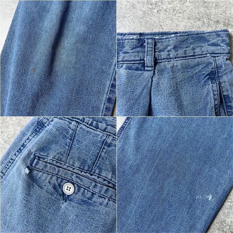 90s DOCKERS 1タック デニム スラックス パンツ 32 30 / 90年代