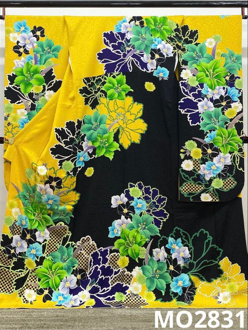 振袖 豪華 銀通し 刺繍 金彩 身丈169cm 撥水加工済