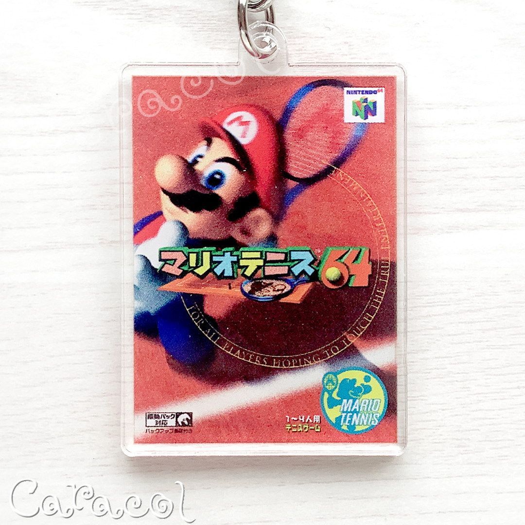 マリオテニス64 NINTENDO64 タイトル パッケージキーホルダー