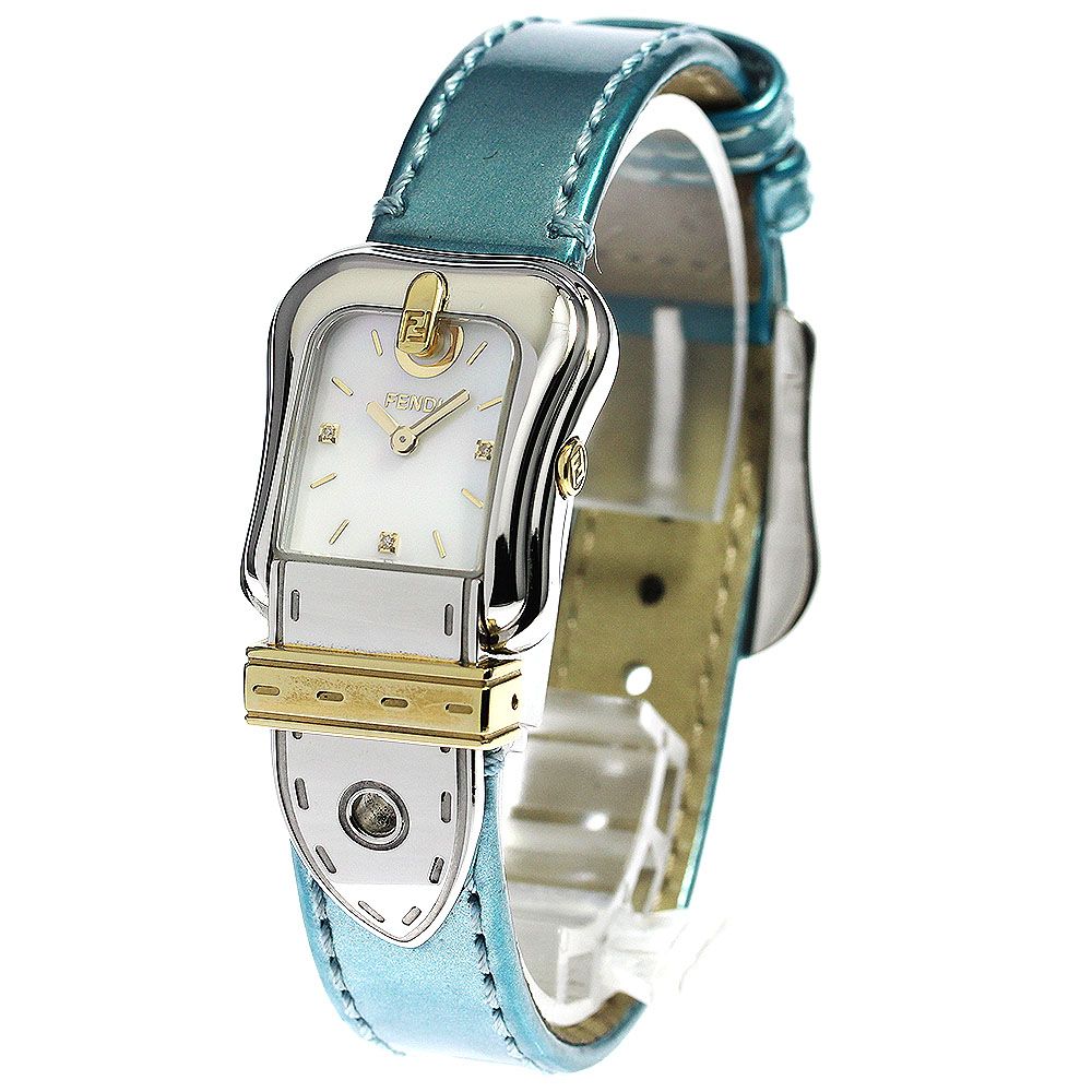 フェンディ FENDI 3800L 3Pダイヤモンド クォーツ レディース良品_